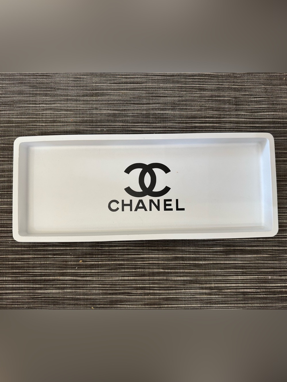 Luxury White Logo Decorative Tray